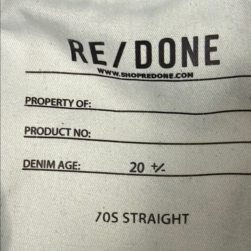 RE/DONE 70's Straight Dark Wash Denim Jeans - Picture 8 of 9
